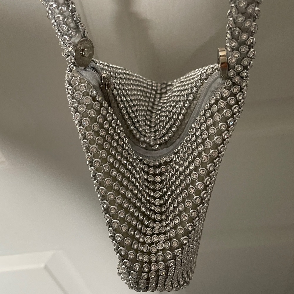 Silver Rhinestone Mini Handbag - Picture 4 of 5